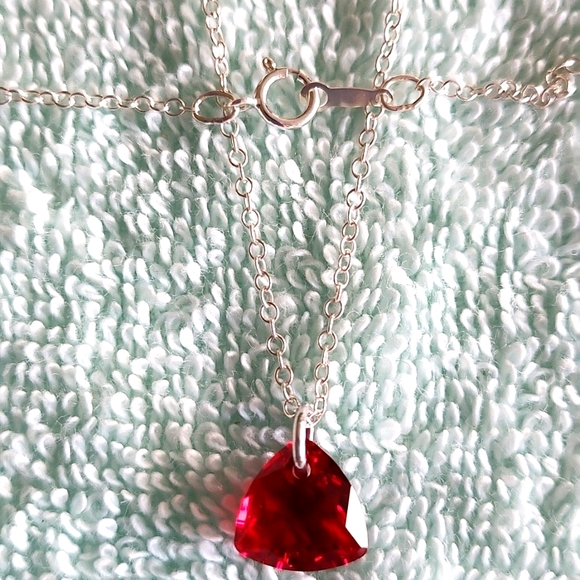 J & R Gems! Jewelry - Sterling Silver Red Pendent!